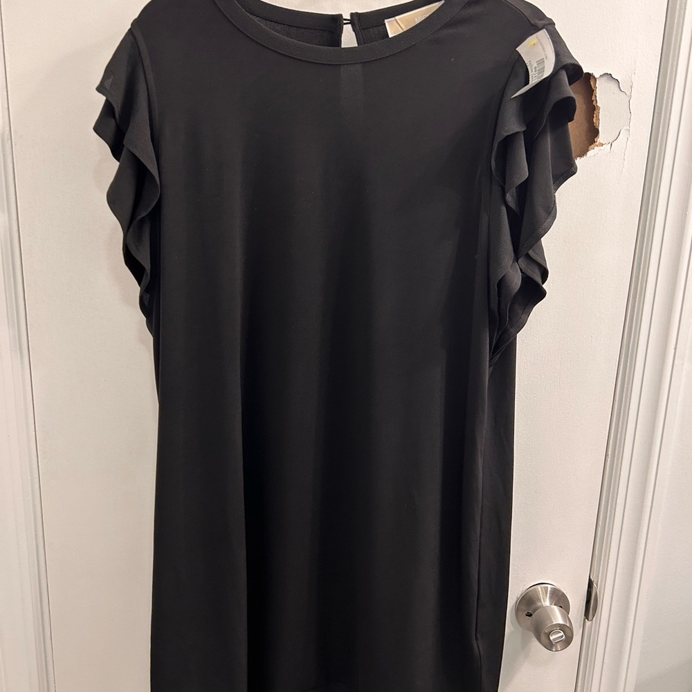 Michael Kors Black Ruffle Sleeve Blouse